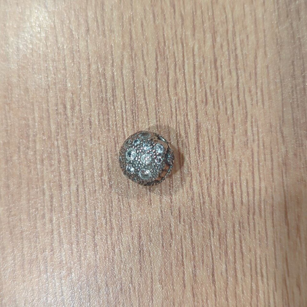 Crystal ball clip charm for Pandora bracelet